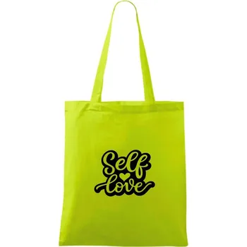 Self love - Taška bavlněná - 42 x 38 cm ( Limetková )