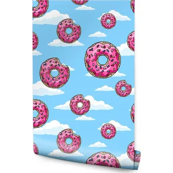 Fototapeta Tapeta do Ložnice Růžové Pupeny Obláčky Sladkosti