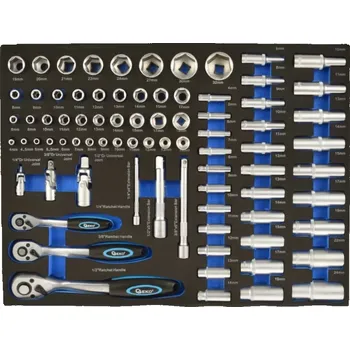Ruční nářadí GEKO G10833A Modul - ráčnová sada gola 1/4", 3/8" a 1/2", 80 ks