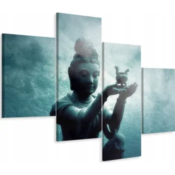 Obraz Čtyřdílný obraz BUDHISTICKÁ SOCHA 3D efekt 120x75
