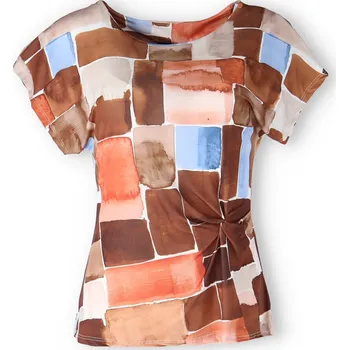 Halenka s řasením v pase U12298 barva: hnědá-camel