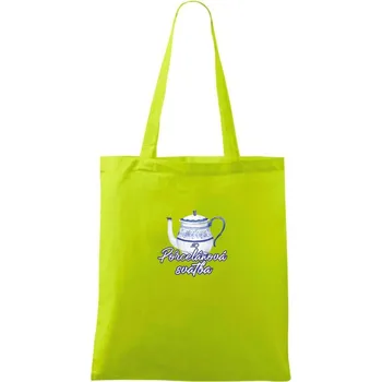 Porcelánová svatba 20 - Taška bavlněná - 42 x 38 cm ( Limetková )