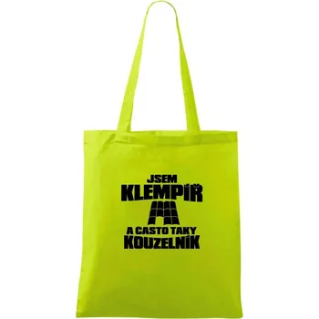 Klempíř kouzelník - Taška bavlněná - 42 x 38 cm ( Limetková )