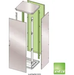 ETA ENUX ZADNÍ ZÁKRYT 2K + SLOUPKY (Š1000XV2000MM) IP55 (DVOUDÍLNÉ BALENÍ) /EURE100200