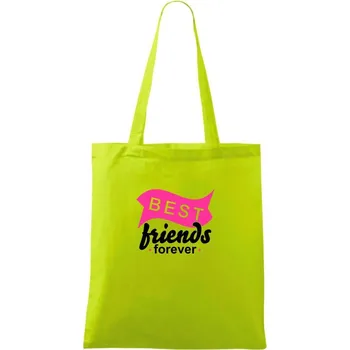 Best friends stuha - vlna - Taška bavlněná - 42 x 38 cm ( Limetková )
