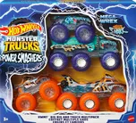 HOT WHEELS Monster Trucks Power Smashers tahač a truck, 4 vozidla v balení HYJ29