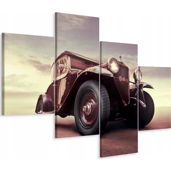 Obraz Vícedílný obraz AUTO Retro Dekor 3D 80x50