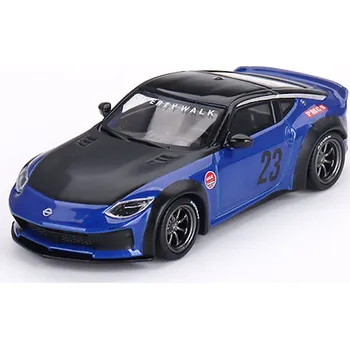 auto na autodráhu Mini GT 1:64 Nissan Z LB Nation Works 2024 LHD seiran blue MGT00732L