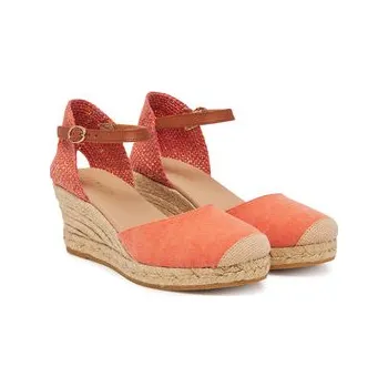 Dámské baleríny Espadrilky Genuins Carina Canvas G106387 Oranžová 35