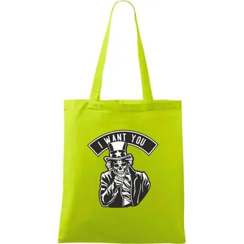 I want you - Taška bavlněná - 42 x 38 cm ( Limetková )