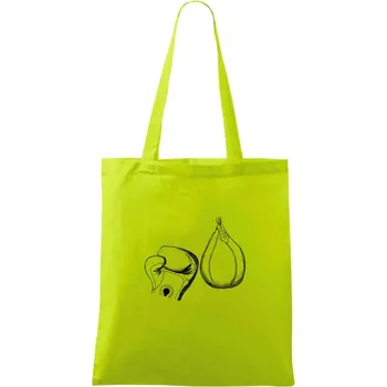 Nákupní taška Boxerská hruška - Taška bavlněná - 42 x 38 cm ( Limetková )