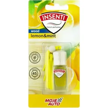 MOJE AUTO INSENTI WOOD LEMON & MINT - Závěsná vůně citrón a máta blister 8ml
