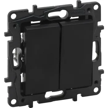 vypínač LEG NILOÉ STEP 863512 TLAČÍTKO 2-NÁS. ČERNÁ