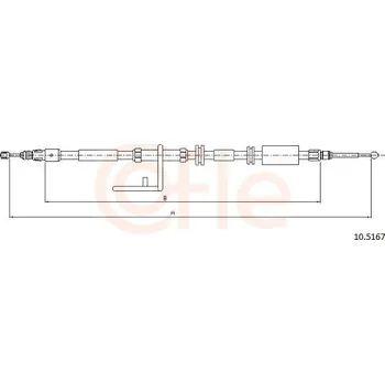 Lanko parkovací brzdy Tažné lanko, parkovací brzda COFLE 92.10.5167