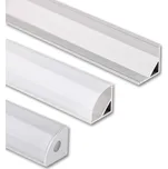 MCLED PROFIL AL ROHOVÝ RS2 16X16MM VČETNĚ MLÉČNÝ DIFUZOR 2M ML-761.041.74.2