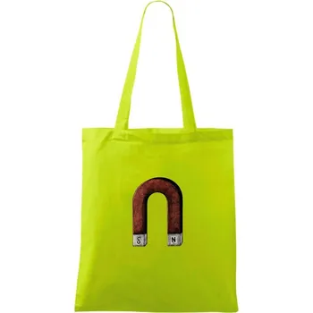 Magnet kresba - Taška bavlněná - 42 x 38 cm ( Limetková )