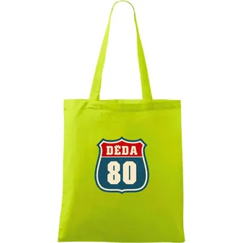Děda 80 - Taška bavlněná - 42 x 38 cm ( Limetková )