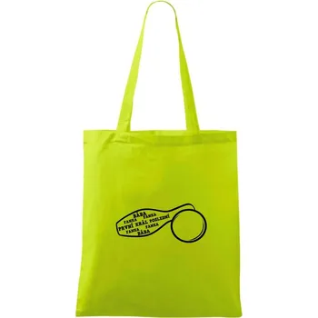 Kuželky názvy - Taška bavlněná - 42 x 38 cm ( Limetková )