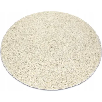 Koberec KOBEREC SOFFI shaggy KOLO 100 cm silný KRÉMOVÝ #AF226