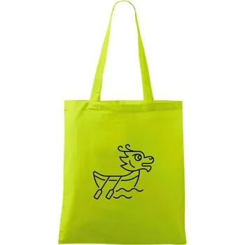 Dračí loď jednoduchá - Taška bavlněná - 42 x 38 cm ( Limetková )