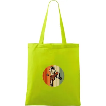 Horolezec barevný - Taška bavlněná - 42 x 38 cm ( Limetková )