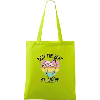 Best the best plameňák - Taška bavlněná - 42 x 38 cm ( Limetková )
