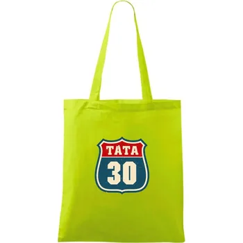 Táta 30 - Taška bavlněná - 42 x 38 cm ( Limetková )
