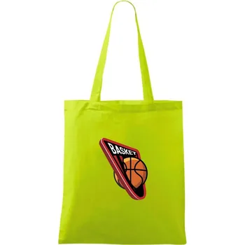 Nákupní taška Basket logo - Taška bavlněná - 42 x 38 cm ( Limetková )