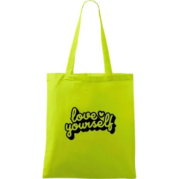 Love Yourself - Taška bavlněná - 42 x 38 cm ( Limetková )
