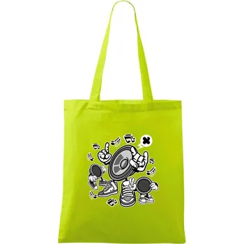 Reproduktor komiks - Taška bavlněná - 42 x 38 cm ( Limetková )