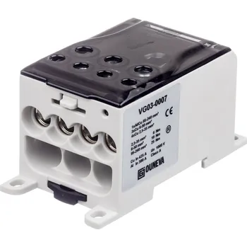 Distribuční blok MOREK OJL 400A vstup 1xAl/Cu240mm², výstup 4x35/3x50mm² MAB1401S10 šedá