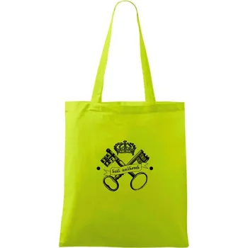 Král únikovek - Taška bavlněná - 42 x 38 cm ( Limetková )