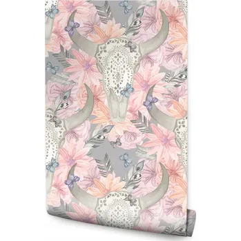 Fototapeta Tapeta ve stylu boho lebky Amerika do ložnice