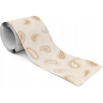 Tapeta Dekorativní Bordura Bordura na Tapety Béžová s Indickým Vzorem PAISLEY Ornamenty