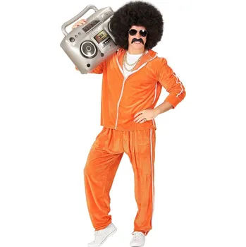 Karnevalový kostým Disco tepláková souprava 80's oranžová Velikost: XL