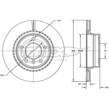 Brzdový kotouč Brzdový kotouč TOMEX TX 72-72