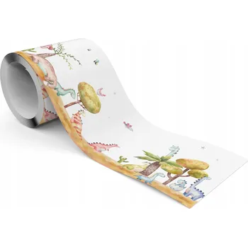 Fototapeta Samolepicí Dekorativní Bordura Bordura Akvarely DINOSAUŘI Příroda Stromy