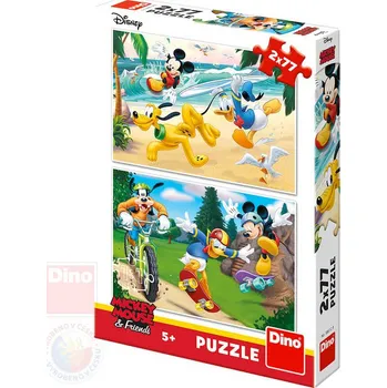 DINO Puzzle Mickey Mouse sportuje 26x18cm skládačka 2x77 dílků | 246343