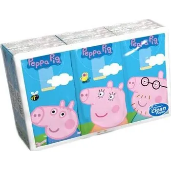 Kapesníky Peppa Pig s potiskem 4 vrstvé, folie 6 ks