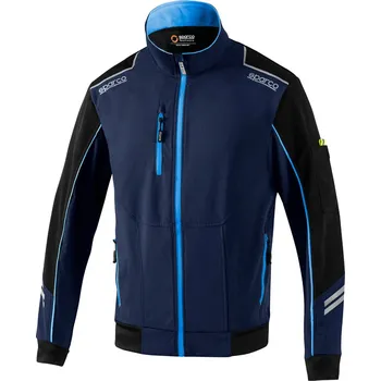 Pánská softshellová bunda Sparco technická softshell lehká bunda Austin, barva: modrá-tmavě modrá, velikost: L
