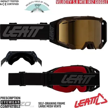 Motocyklové brýle Brýle na kolo LEATT Velocity 5.0 MTB IRIZ Loam Bronze UC 2025