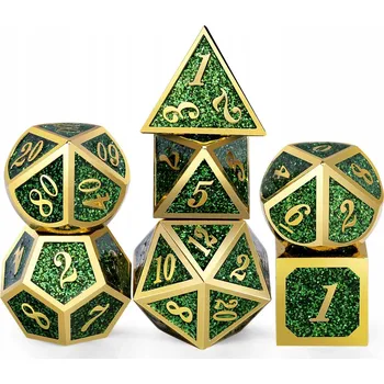 Příslušenství k deskovým hrám KRÁLOVSTVÍ LESNÍCH ELFŮ SADA 7 KOVOVÝCH KOSTEK