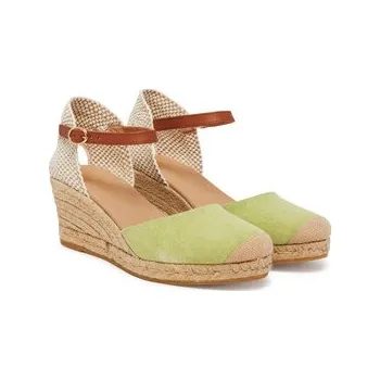 Dámské baleríny Espadrilky Genuins Carina Canvas G106388 Zelená 38