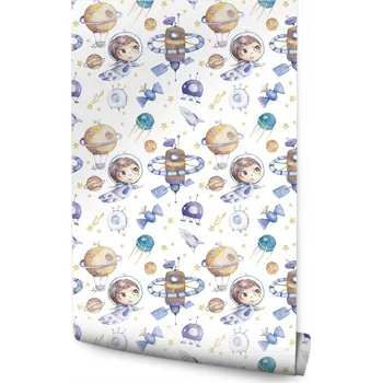 Fototapeta Tapeta do dětského pokoje vesmír hvězdy satelity