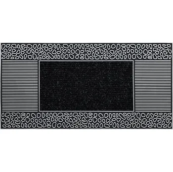 Rohožka UNIVERZÁLNÍ PROTISKLUZOVÁ ROHOŽKA 40x80 GUMA KAMENY stříbrná #BH030