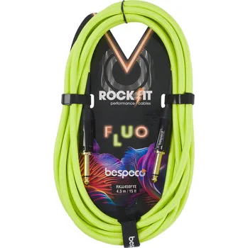 Příslušenství ke zvukové technice Bespeco ROCKIT FLUO Yellow 4,5 m + prodloužená záruka 3 roky