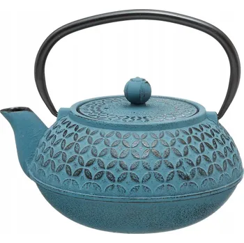 Litinová modrá čajová konvice 5five simply smart 1 l na louhování čaje s udržením tepla