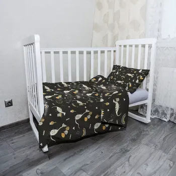 Povlečení Sablio Mikroplyšové povlečení do dětské postýlky Dinosauří párty - 120x90 / 40x60