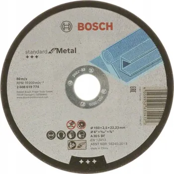 Řezný kotouč Bosch Řezací kotouč rovný na kov 150 x 2,5 mm