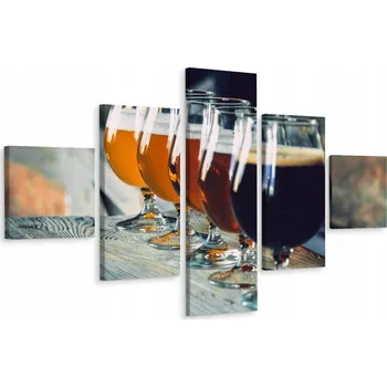 Obraz Vícedílný obraz Různé druhy PIVA Půllitry 200x120